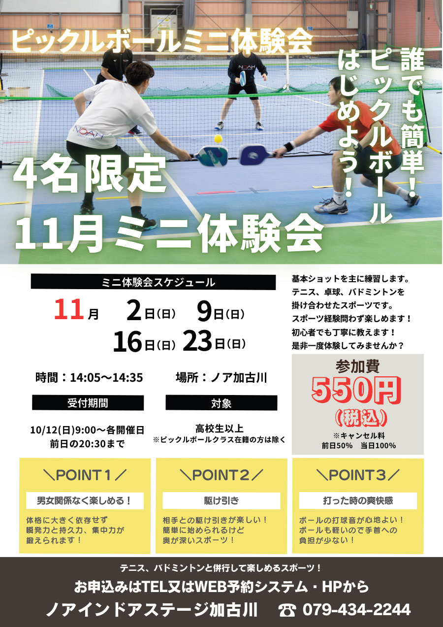 ピックルボールミニ体験会