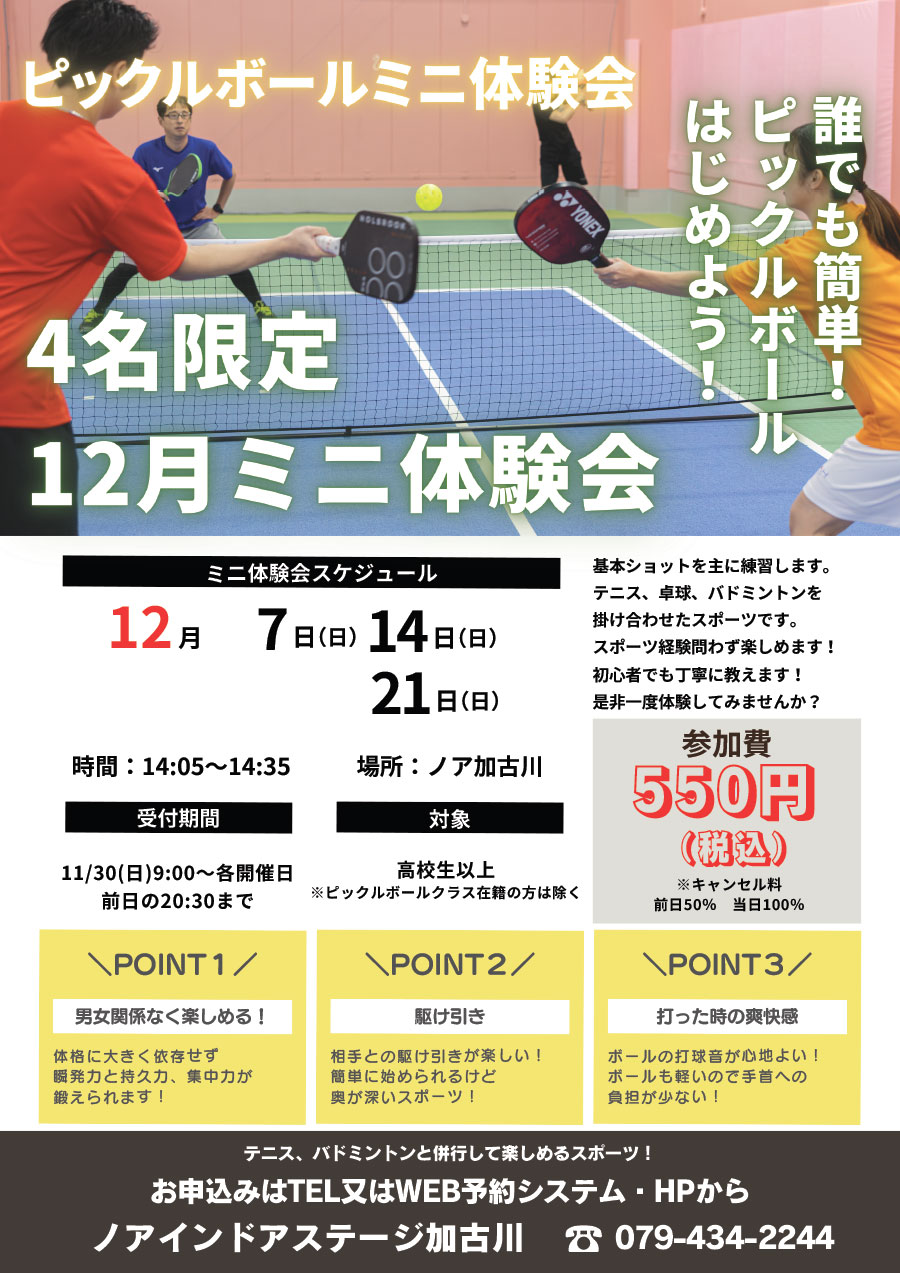 ピックルボールミニ体験会