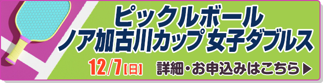 ピックルボールノア加古川カップ女子ダブルス